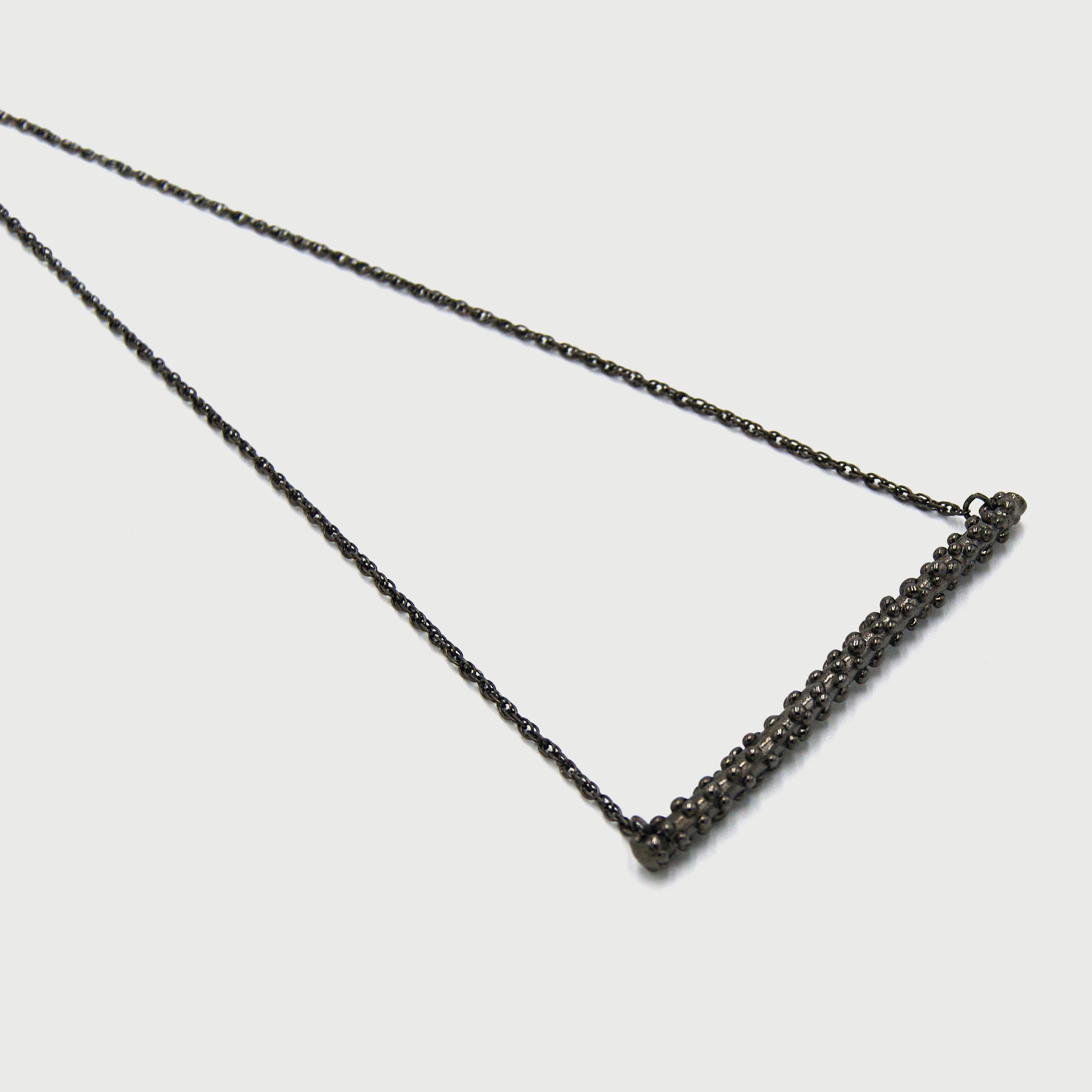 agapi-dropped-bubbles-collier-bulles-rhodium-noir image 1