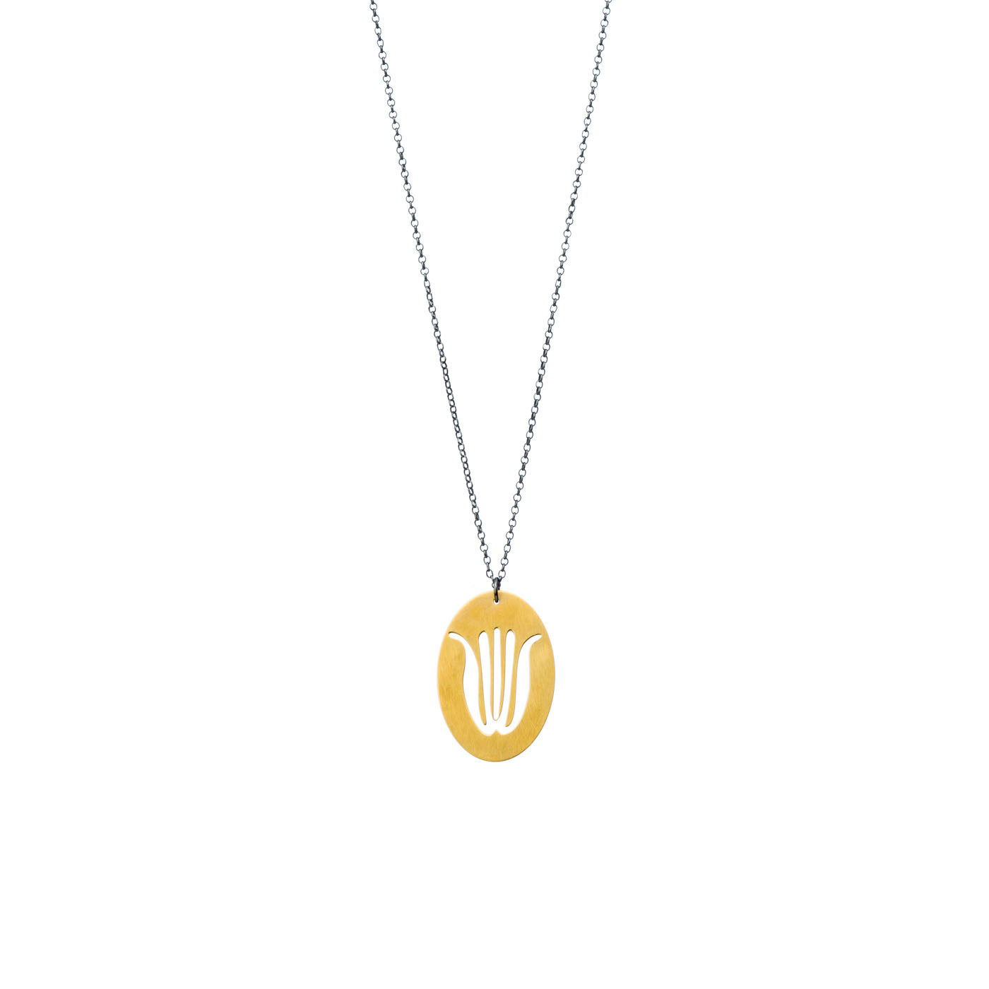 agapi-anthology-tulip-collier-argent-925-plaqu-or-mat image 1