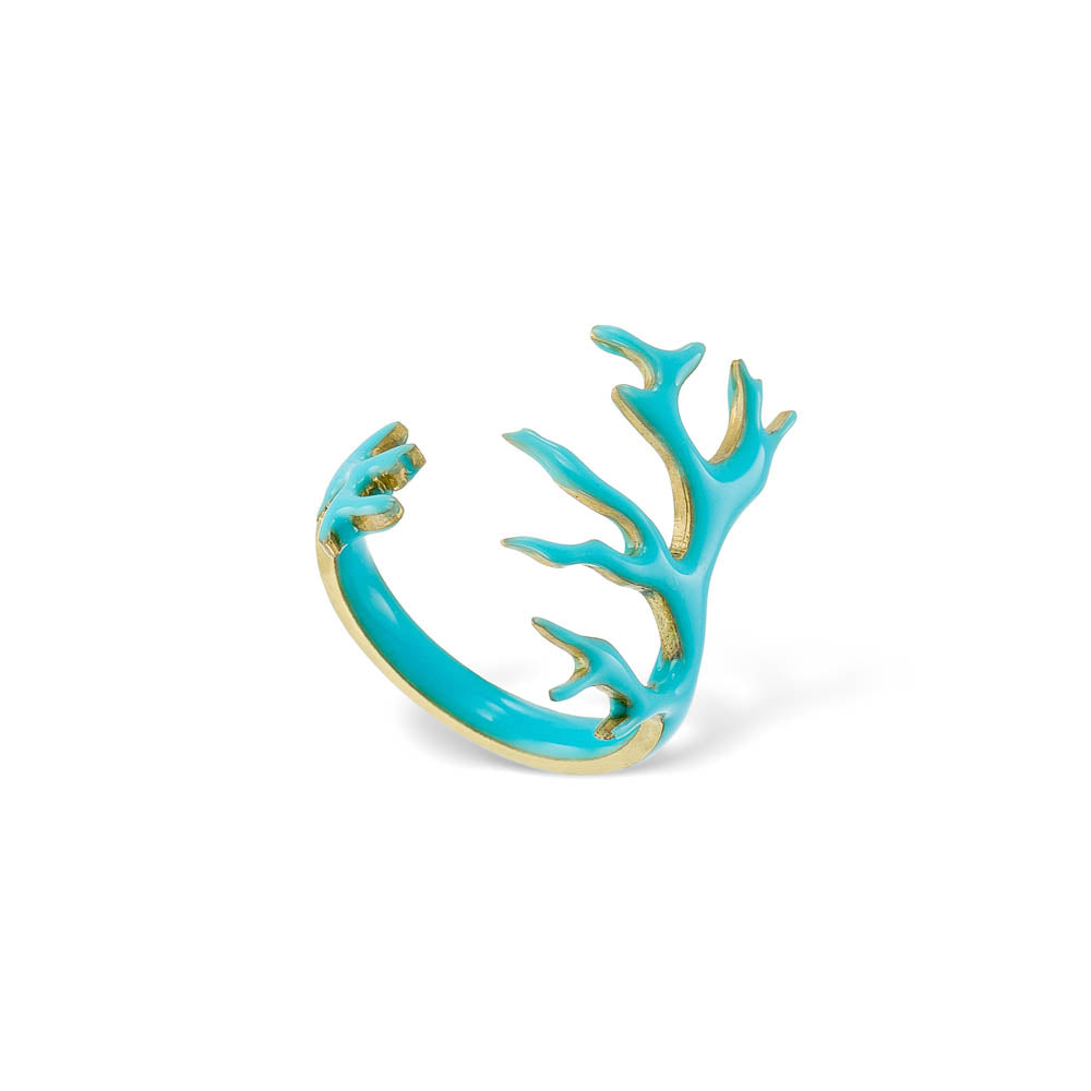 agapi-seastories-coral-breeze-bague-corail-bleu-clair-r-glable image 2