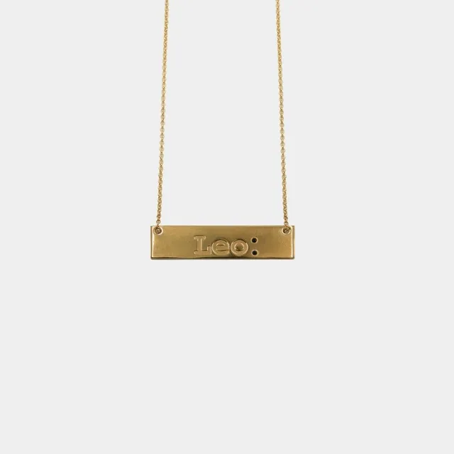 agapi-ids-zodiac-leo-collier-lion-dor-47-cm image 1