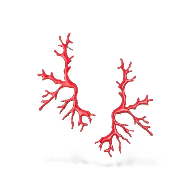 agapi-seastories-big-coral-boucles-mail-corail-rouge image 1
