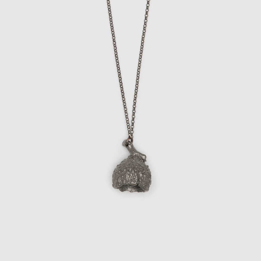 agapi-forestland-classic-acorn-collier-gland-rhodium-noir image 1