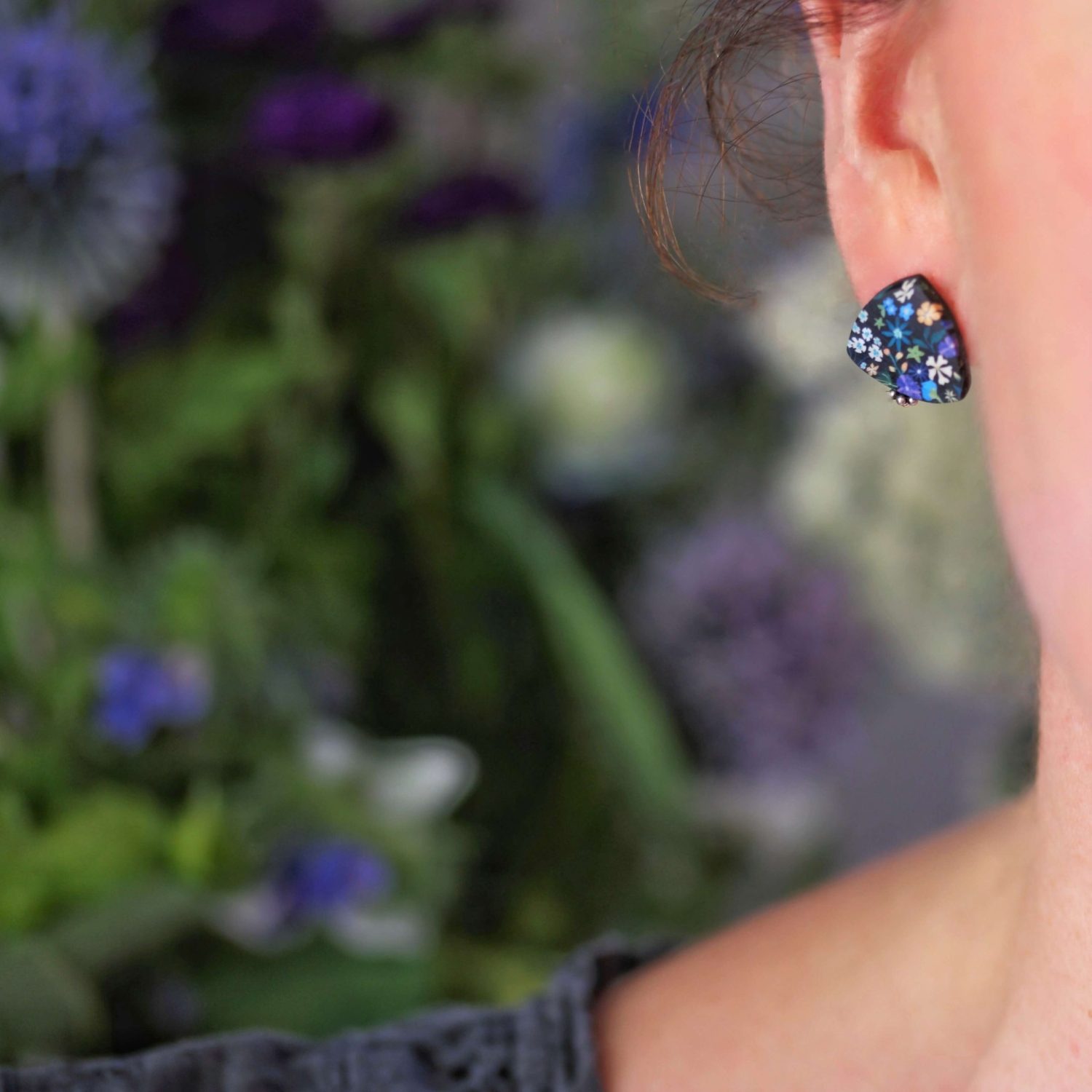 11prunes-asperule-clous-d-oreilles-floraux-argent-925-violet image 1