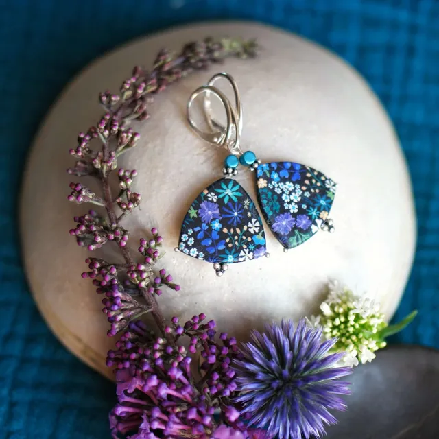 11prunes-asperule-boucles-d-oreilles-dormeuses-argent-925-violet image 1