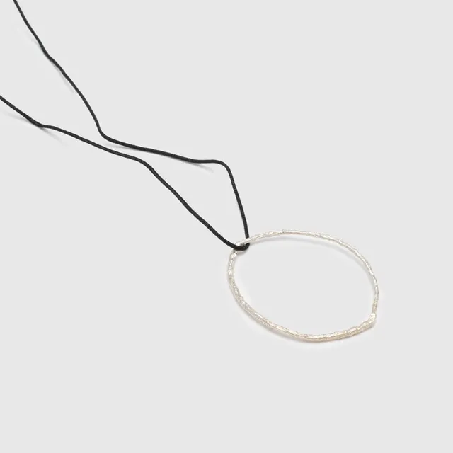 agapi-forestland-branch-hoop-collier-argent-925-ajustable image 1