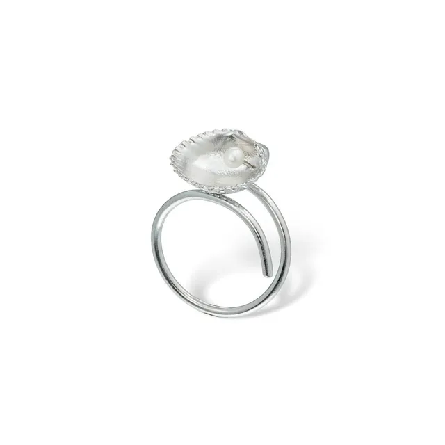 agapi-seastories-bague-hu-tre-perle-argent-925-ajustable image 1