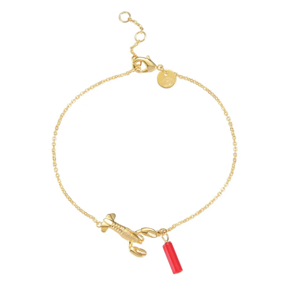 armeria-girard-le-homard-bracelet-homard-or-perle-rouge image 1