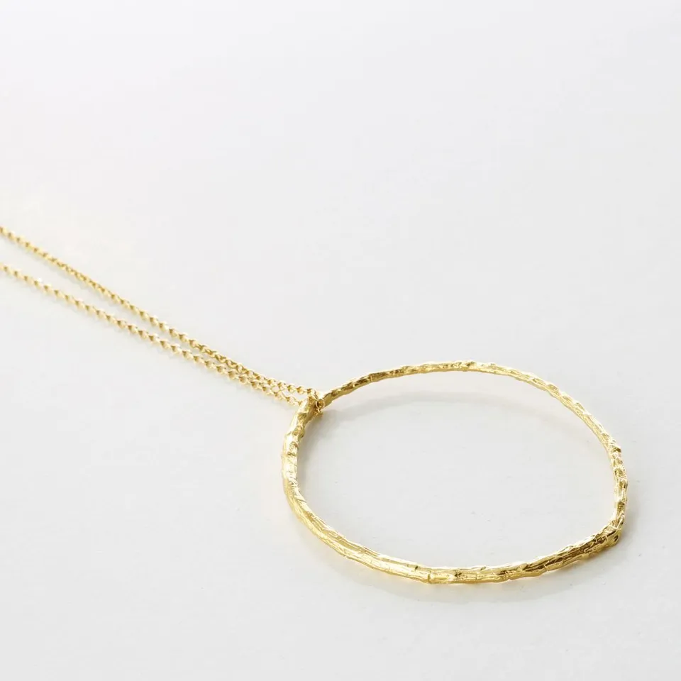 agapi-forestland-branch-hoop-collier-argent-dor-90-cm image 1