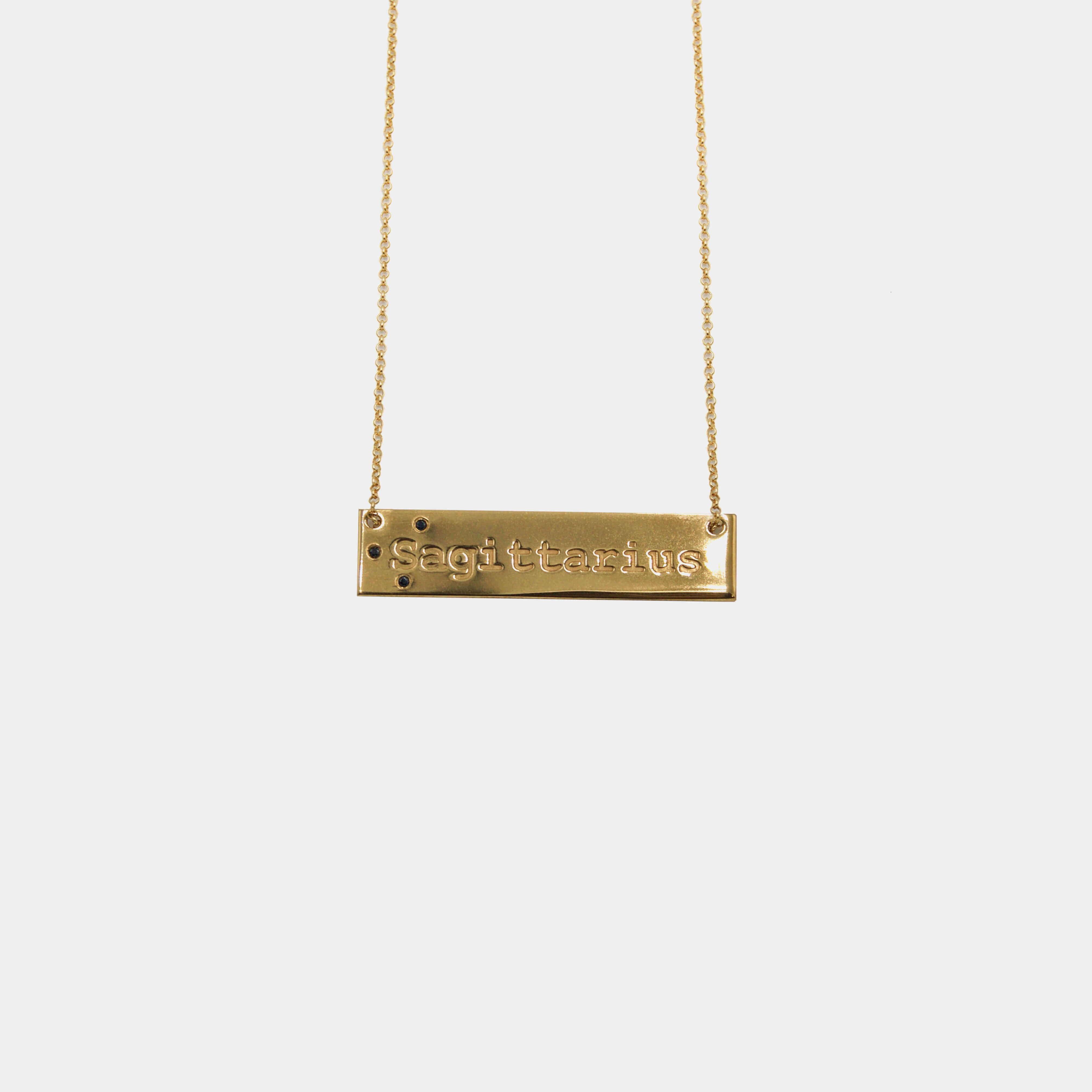 agapi-ids-zodiac-sagittarius-collier-dor-42-cm image 1