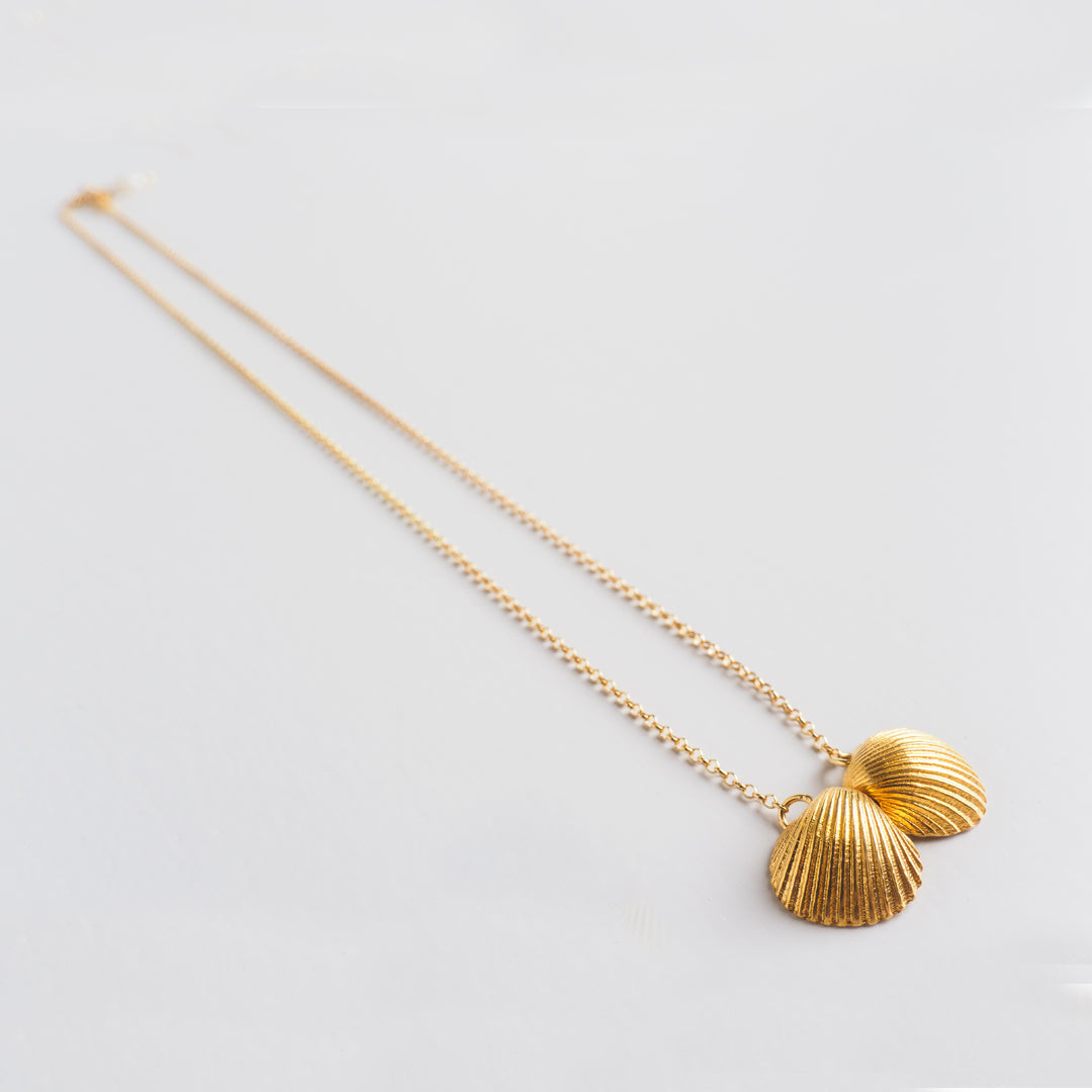 agapi-twin-oysters-collier-cha-ne-hu-tre-dor-42-3-cm image 1