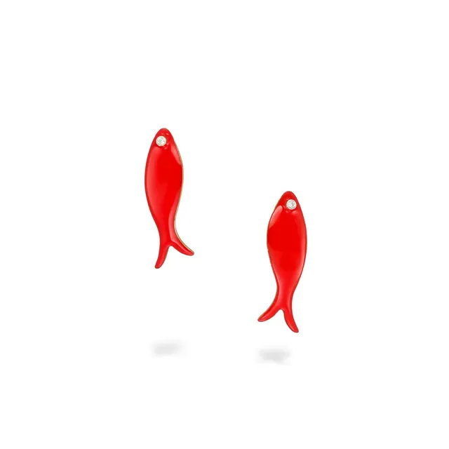 agapi-the-fish-boucles-d-oreilles-petit-poisson-mail-rouge-corail image 1