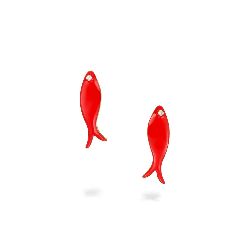 agapi-the-fish-boucles-d-oreilles-petit-poisson-mail-rouge-corail image 1