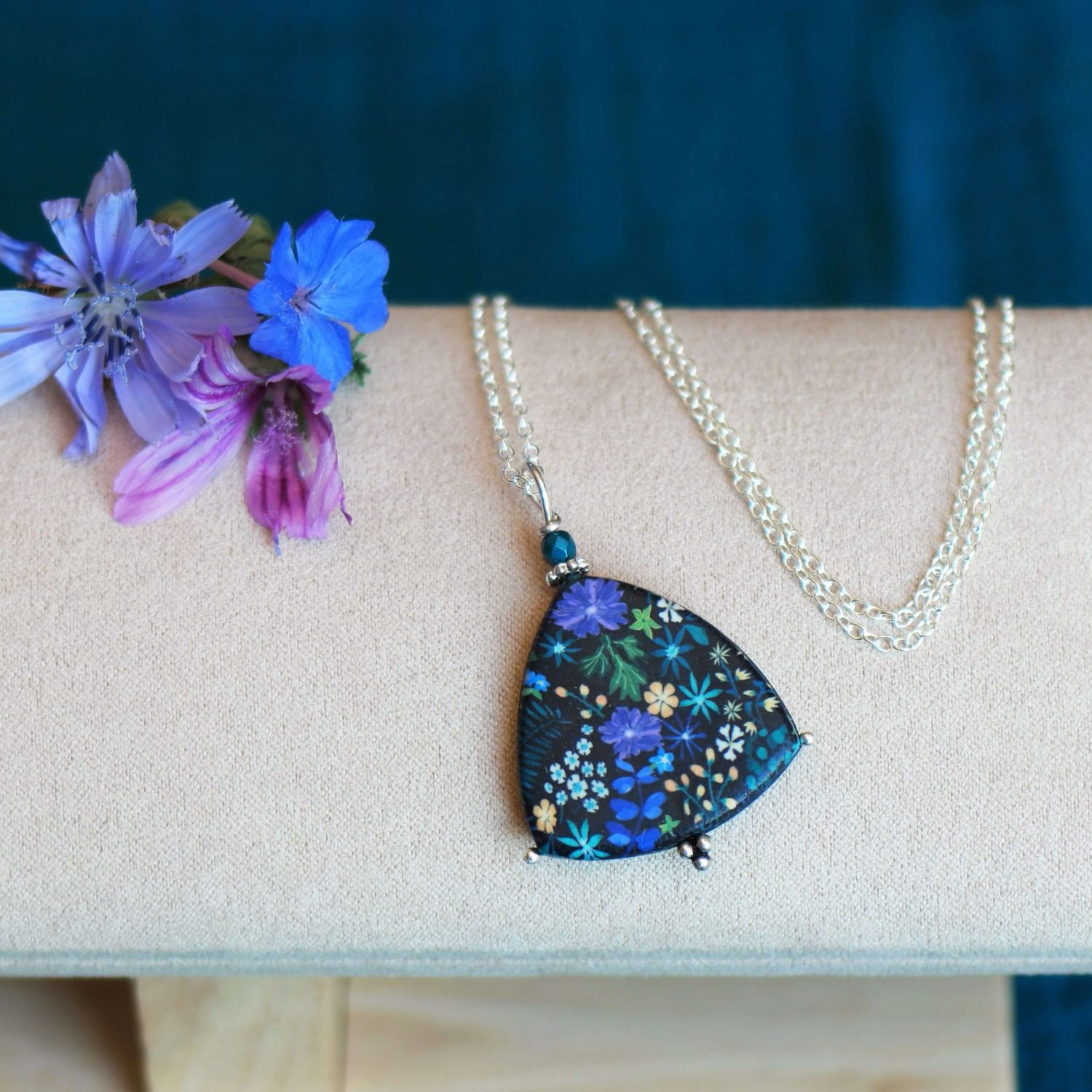 11prunes-asperule-sautoir-pendentif-floral-violet-argent-925 image 4