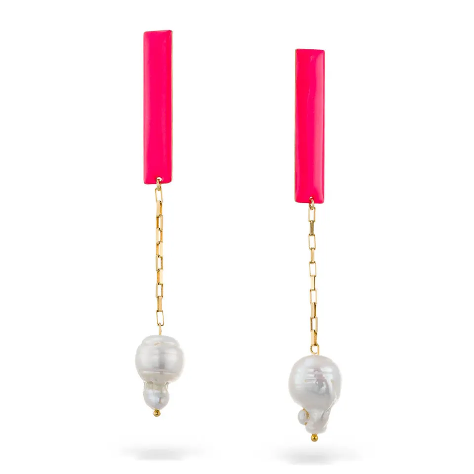 agapi-seastories-luminous-pearl-boucles-perle-fuchsia image 1