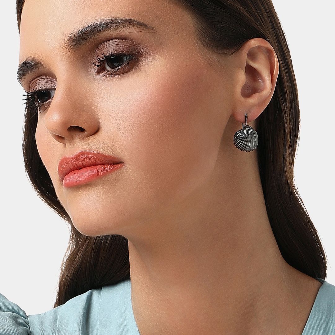 agapi-seastories-boucles-hu-tre-rhodium-noir-argent image 2