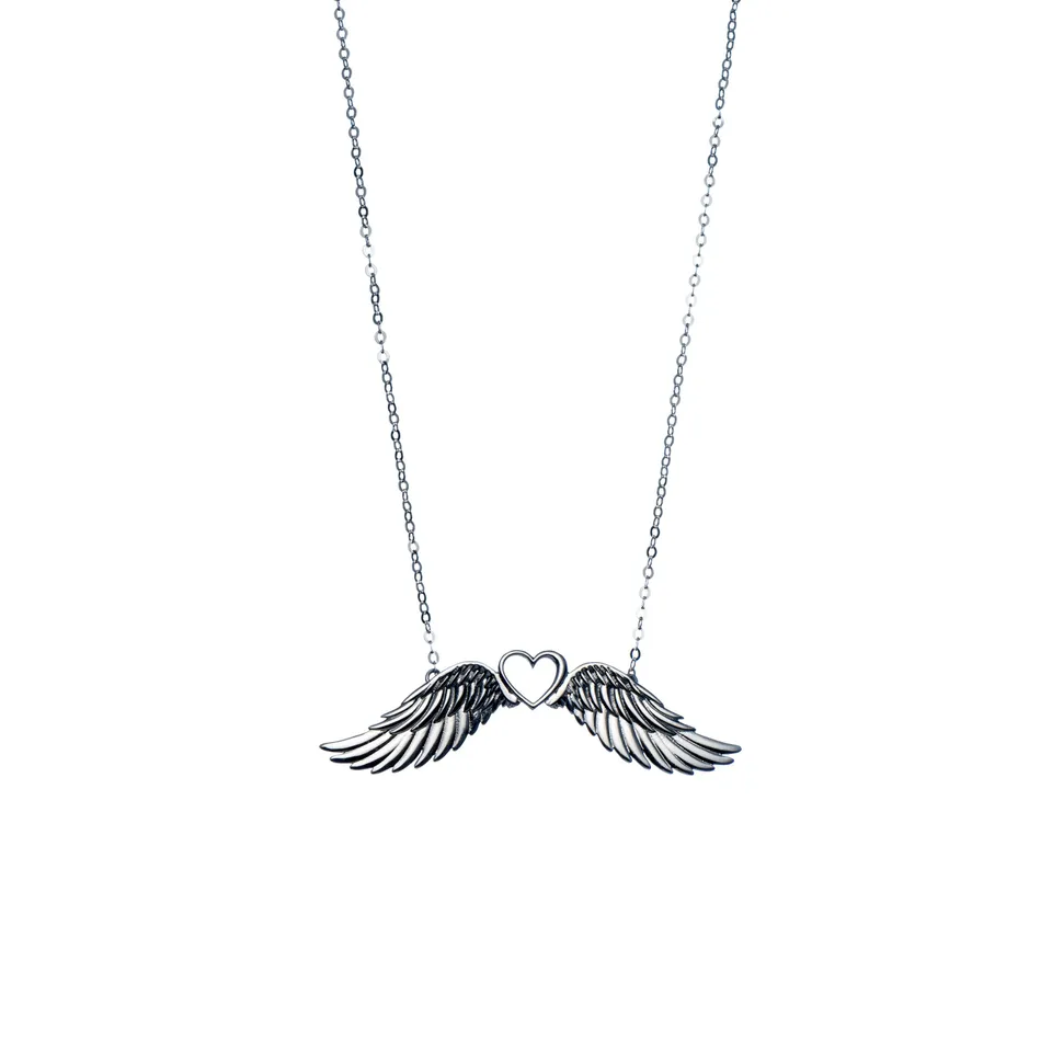 agapi-wings-winged-heart-collier-cha-ne-argent image 1