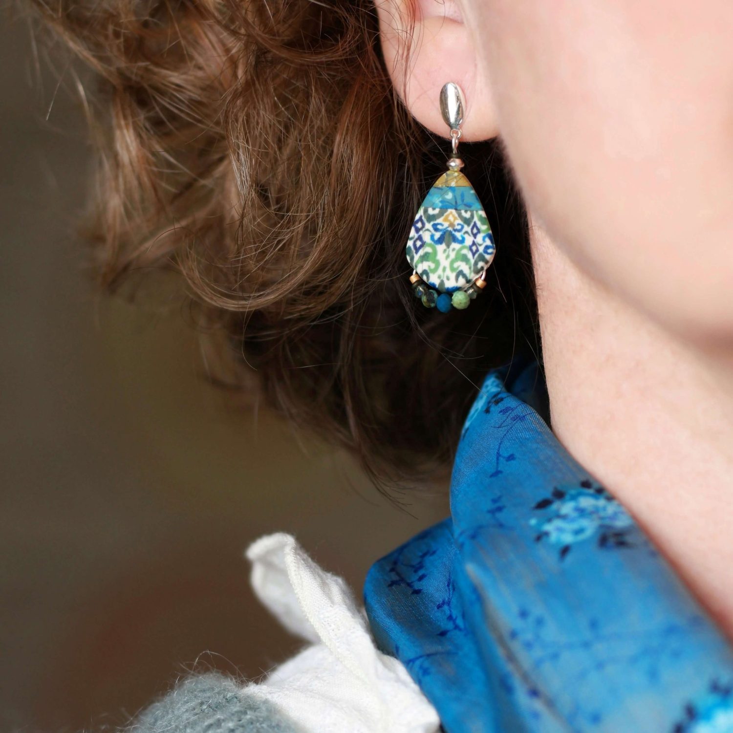 11prunes-santoline-boucles-d-oreilles-boh-me-turquoise-ocre image 3