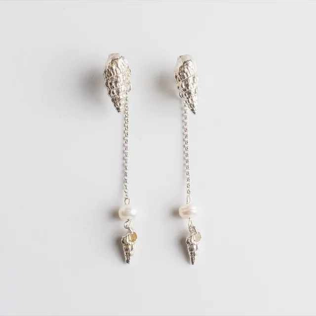 agapi-seastories-seashell-boucles-coquillage-argent image 1