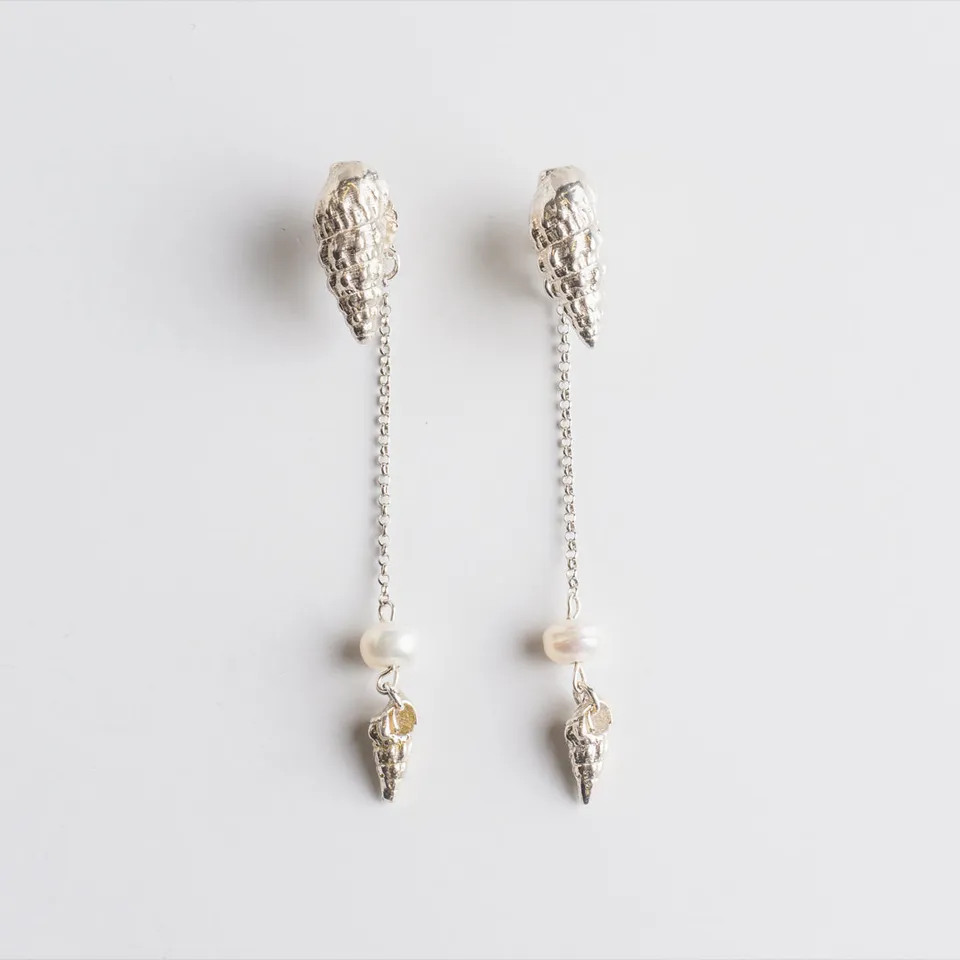 agapi-seastories-seashell-boucles-coquillage-argent image 1