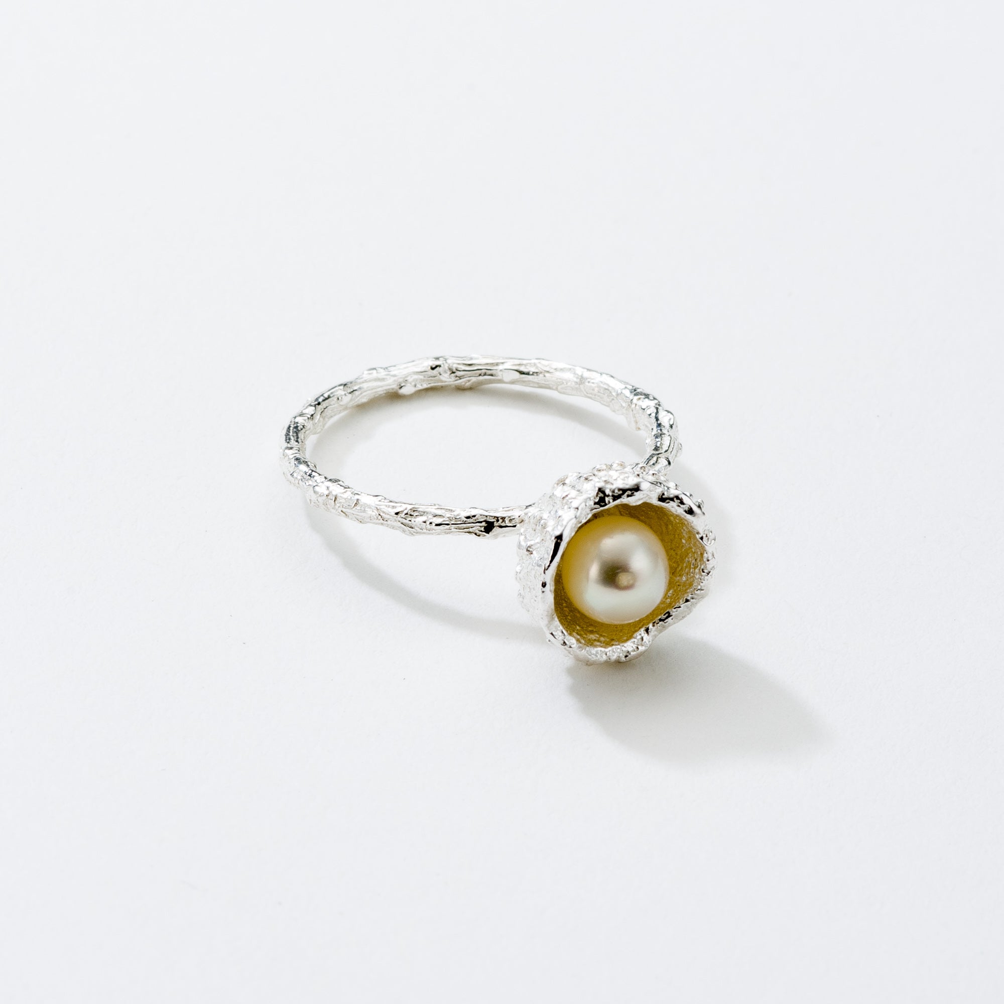 agapi-forestland-little-acorn-bague-argent-perle image 1