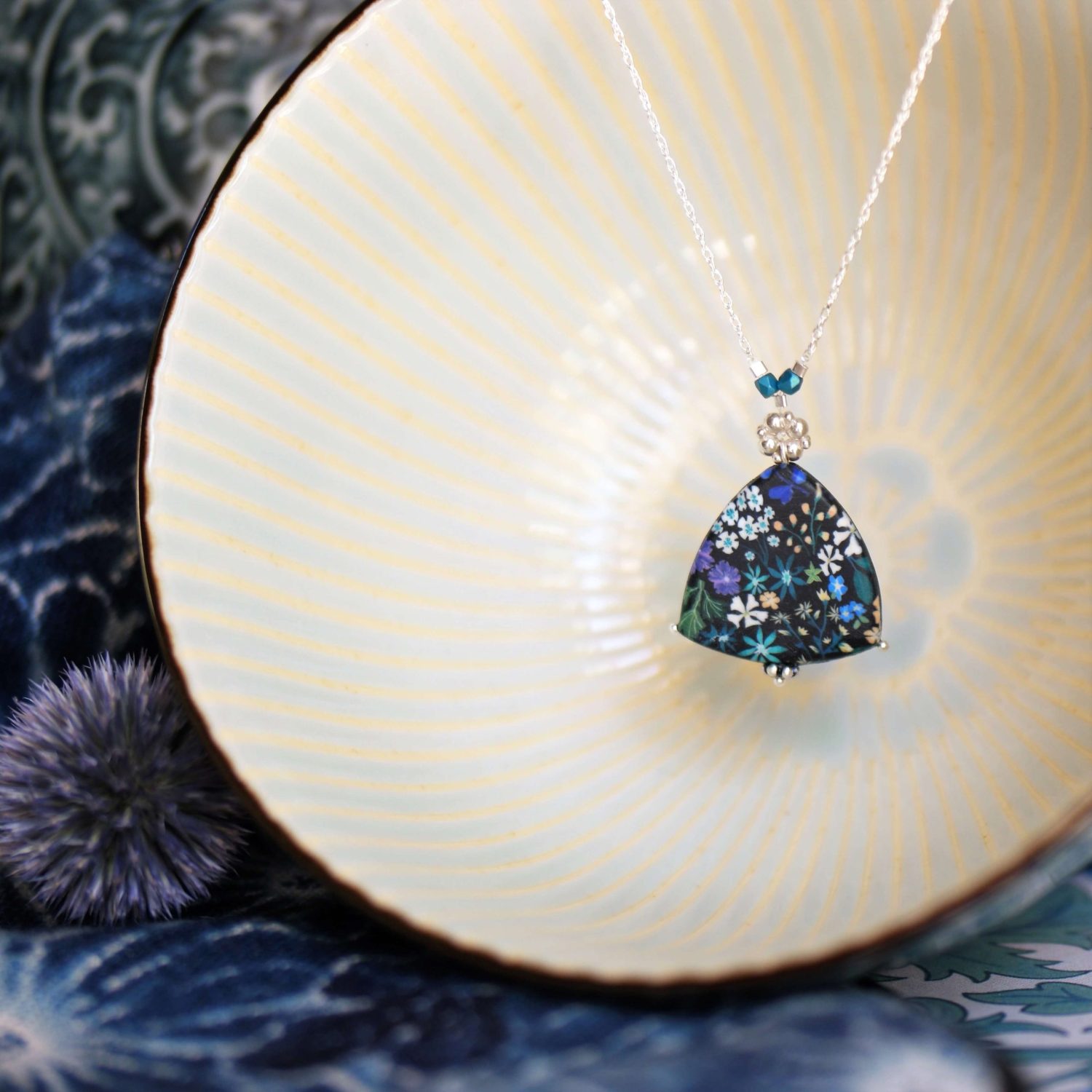 11prunes-asperule-collier-pendentif-argent-925-floral-violet-vert image 3
