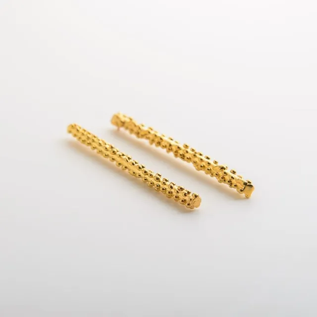 agapi-dropped-bubbles-boucles-d-oreilles-longues-bulles-dor image 1