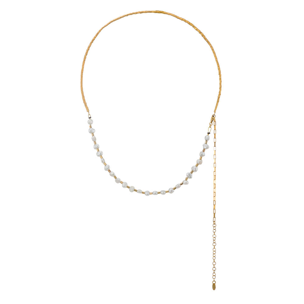 agapi-forestland-forest-bliss-collier-perles-eau-douce-dor-25-cm image 3