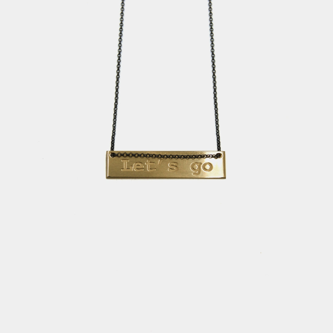 agapi-ids-let-s-go-collier-argent-925-plaqu-or-message image 1