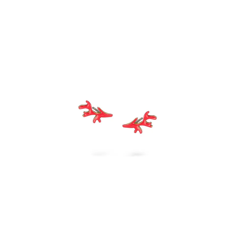 agapi-seastories-coral-boucles-d-oreilles-rouge-corail-mail image 1