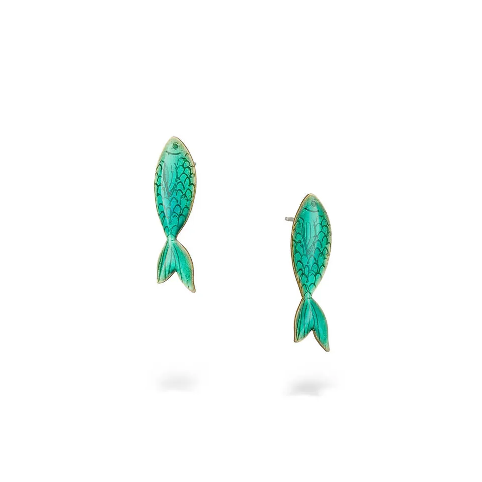 agapi-the-fish-mullet-fish-clous-d-oreilles-turquoise-mail image 1
