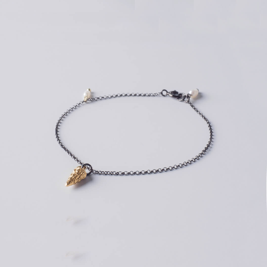 agapi-seastories-romantic-seashell-bracelet-argent-coquillage-rhodium image 1
