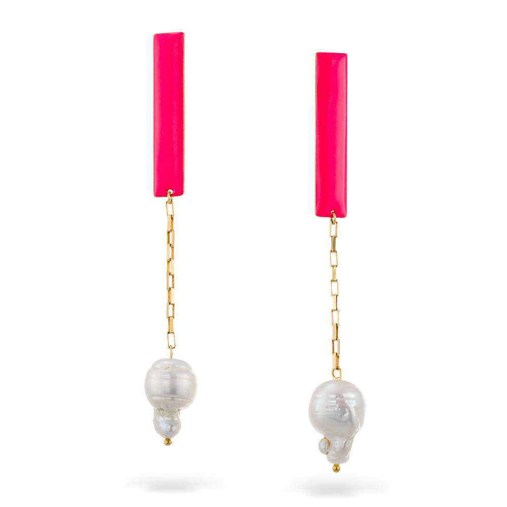 agapi-seastories-luminous-pearl-boucles-perle-fuchsia image 1