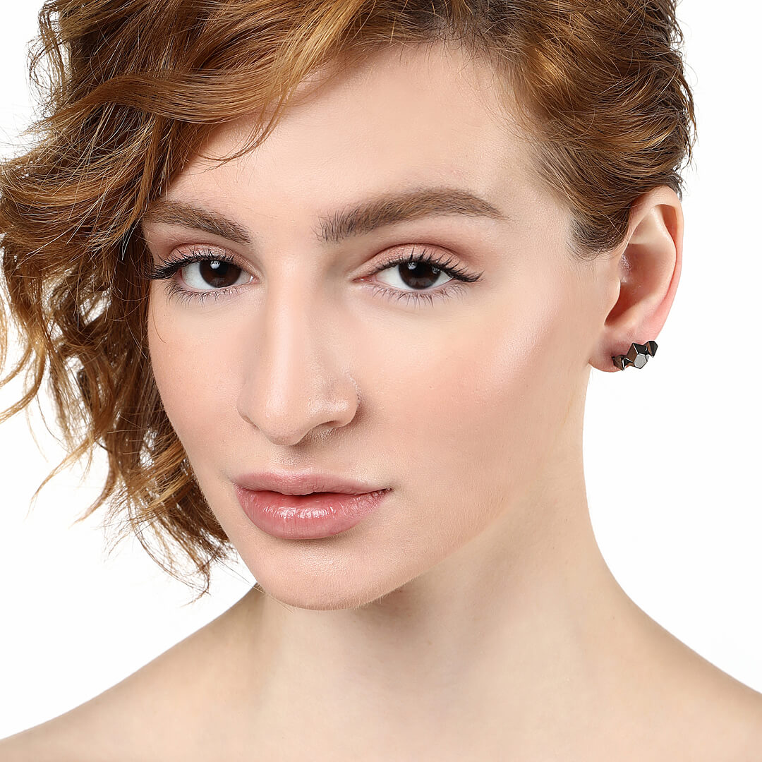agapi-jewellery-just-a-dream-clous-d-oreilles-diamant-rhodium-noir image 2