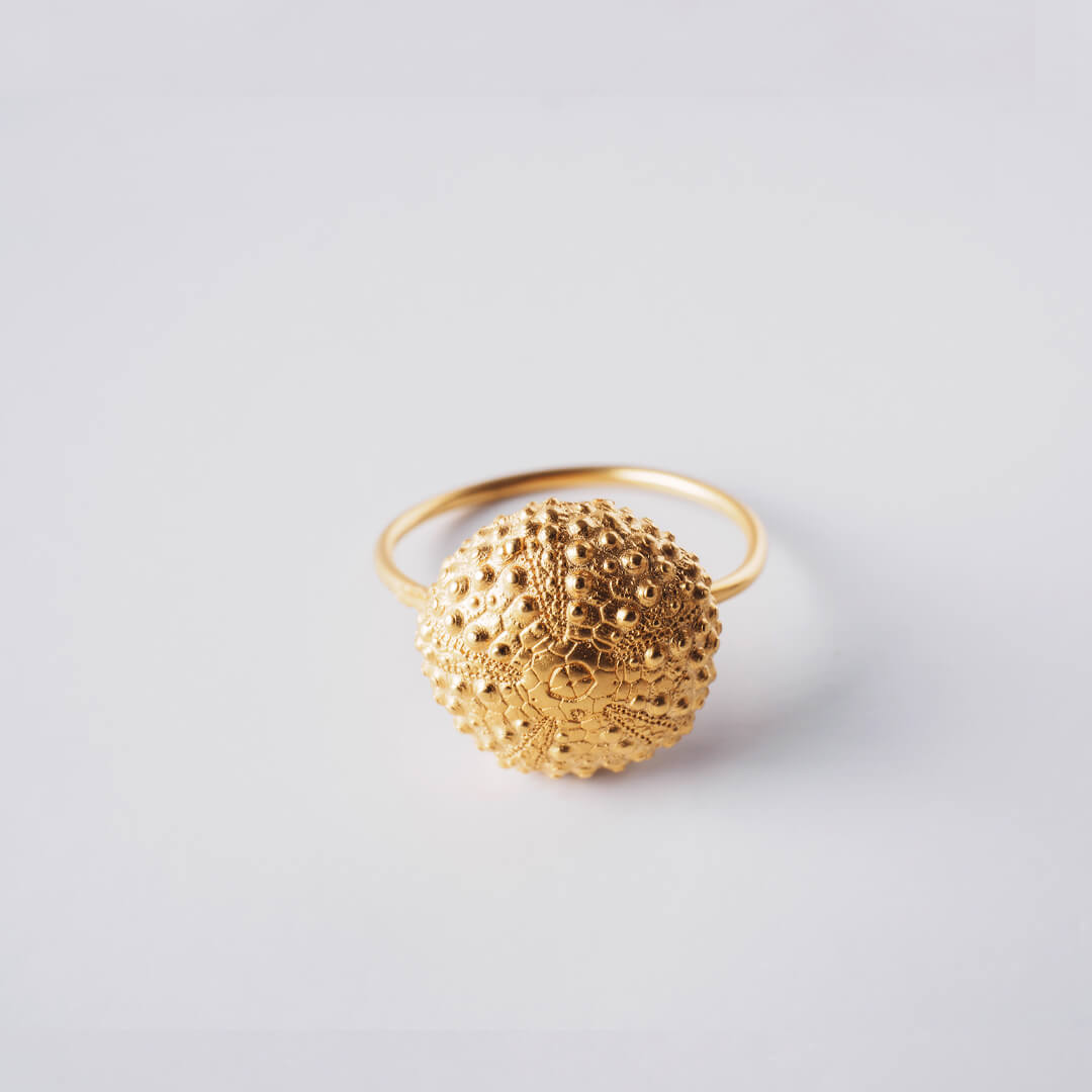 agapi-seastories-urchin-bague-dor-e-plaqu-or-24k image 3