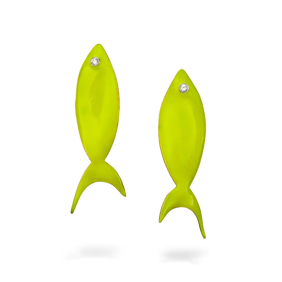 agapi-the-fish-boucles-d-oreilles-poisson-jaune-fluo-mail image 1