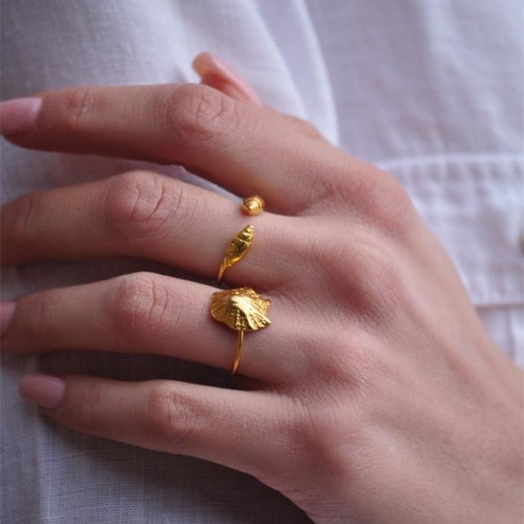 agapi-seastories-rock-limpet-bague-dor-e-patelle image 4