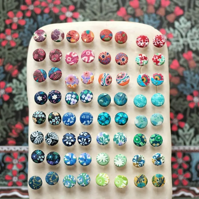 11prunes-puces-d-oreilles-argent-925-motif-color-au-choix image 1