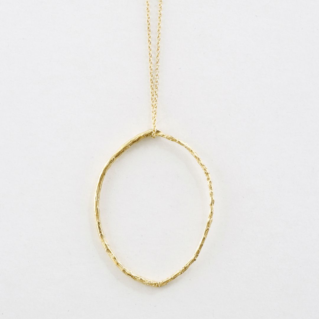 agapi-forestland-branch-hoop-collier-argent-dor-90-cm image 3