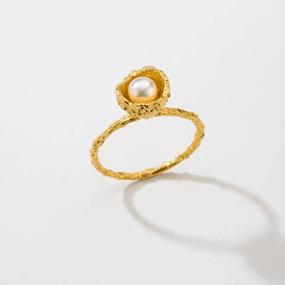 agapi-forestland-bague-gland-perle-argent-plaqu-or-dor image 1