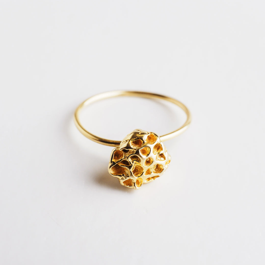 agapi-seastories-coral-bague-corail-argent-925-dor-taille-54 image 1