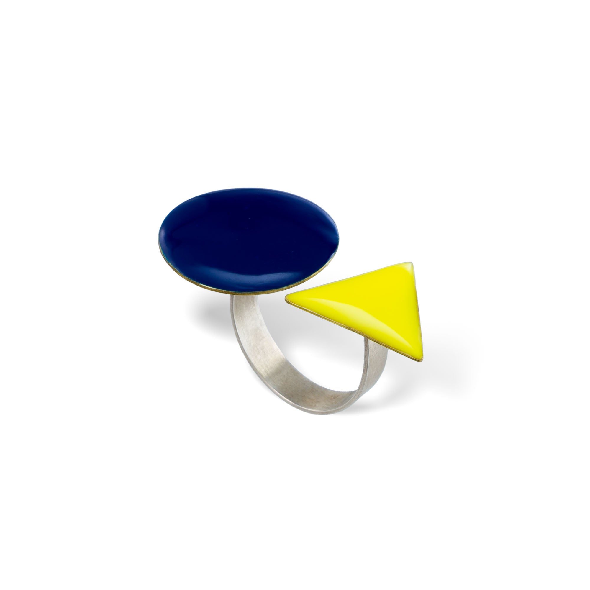 agapi-bau-jewels-cercle-triangle-bague-jaune-bleu image 1