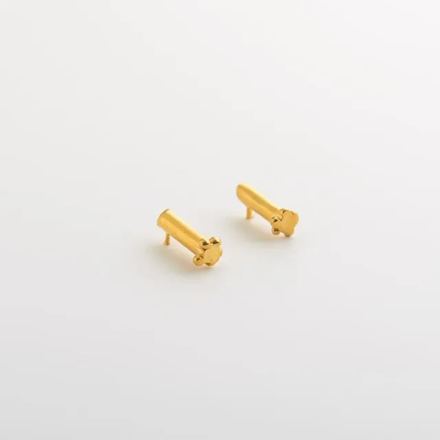 agapi-dropped-bubbles-petite-ligne-boucles-d-oreilles-dor-es image 1