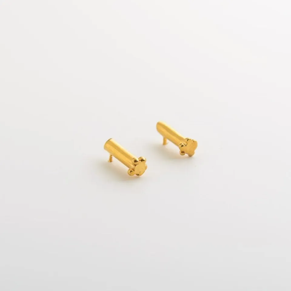 agapi-dropped-bubbles-petite-ligne-boucles-d-oreilles-dor-es image 1