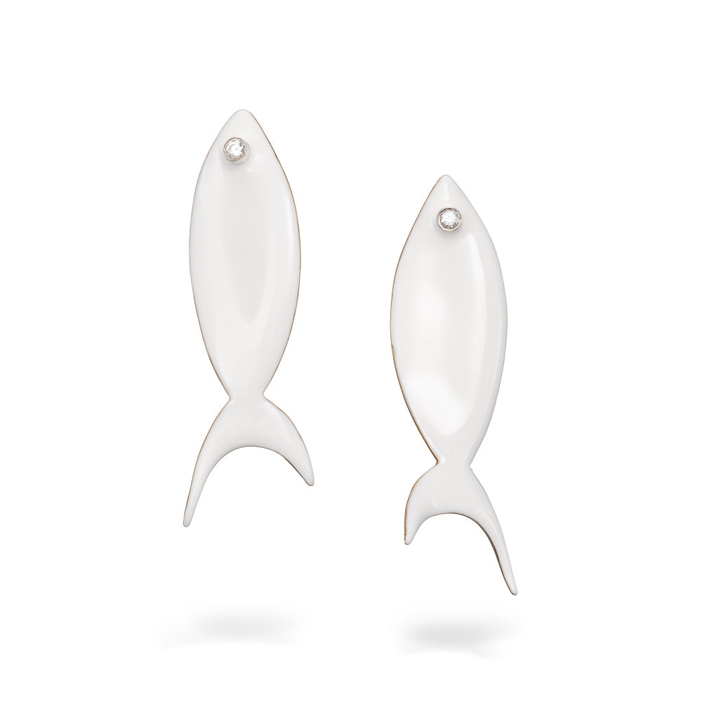 agapi-the-fish-boucles-d-oreilles-blanc-mail-poisson-6-cm image 1