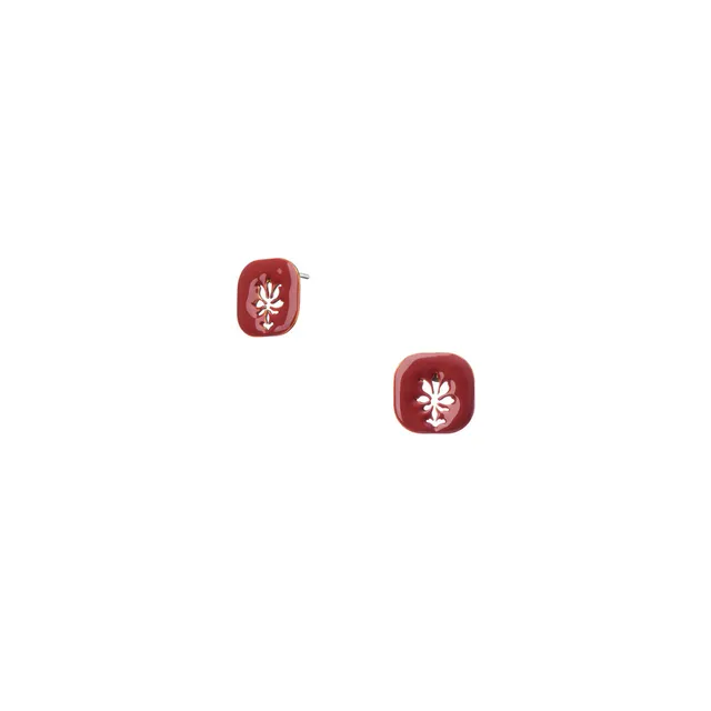 agapi-anthology-pelargonium-boucles-d-oreilles-puces-marron-mail image 1
