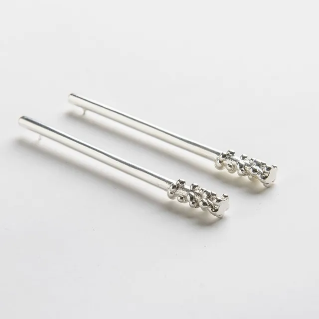 agapi-dropped-bubbles-long-line-boucles-bulles-argent image 1