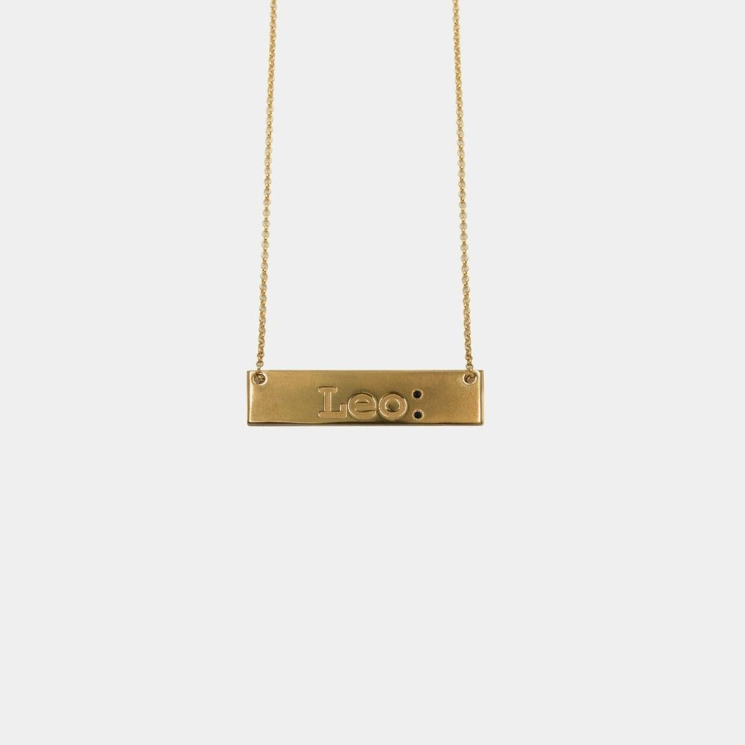 agapi-ids-zodiac-leo-collier-lion-dor-47-cm image 1