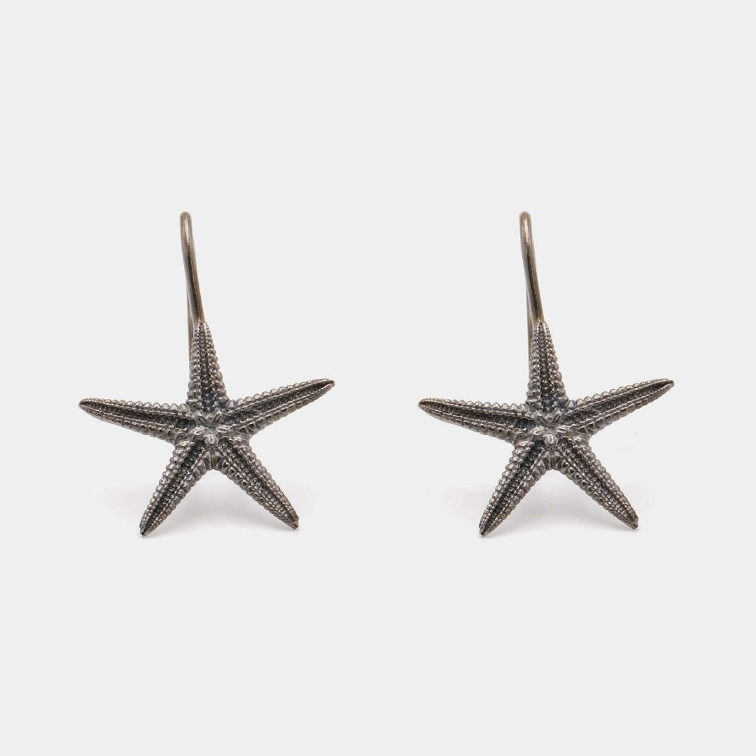 agapi-seastories-boucles-starfish-rhodium-noir-argent-925 image 1