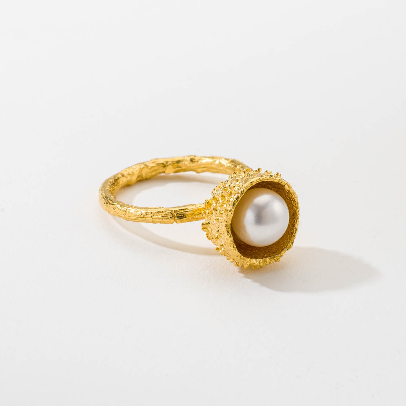 agapi-forestland-medium-acorn-bague-gland-perle-plaqu-or image 1
