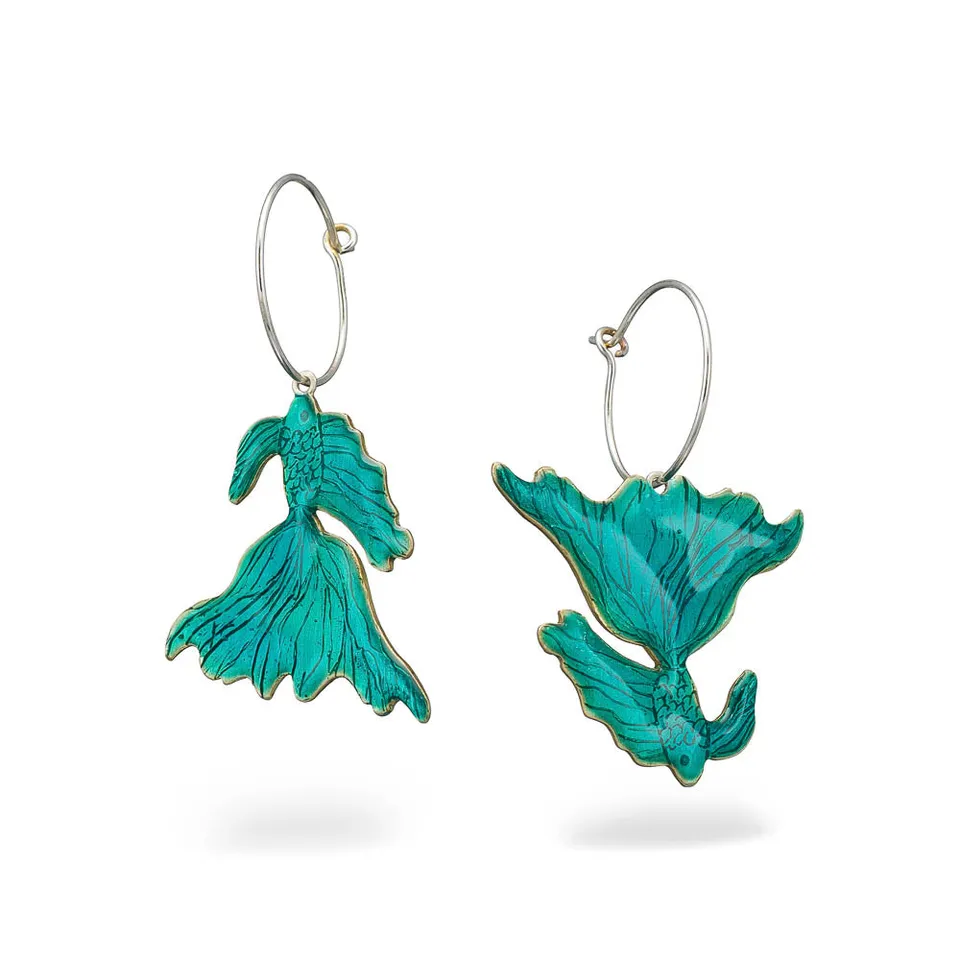 agapi-the-fish-betta-boucles-d-oreilles-mail-turquoise image 1